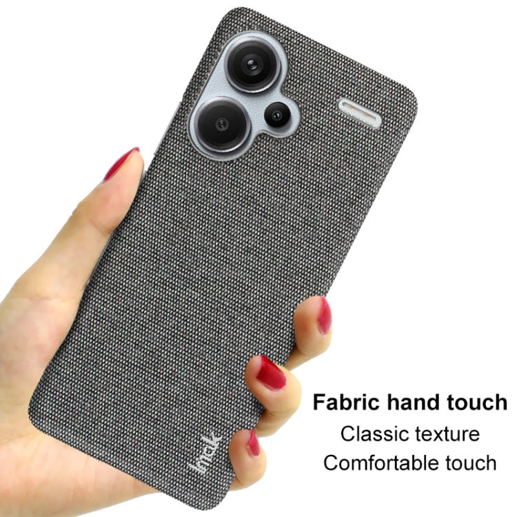 For Xiaomi Redmi Note 13 Pro+ 5G imak Ruiyi Series Cloth Texture PU + PC Phone Case(Black) - Xiaomi Cases by imak | Online Shopping UK | buy2fix