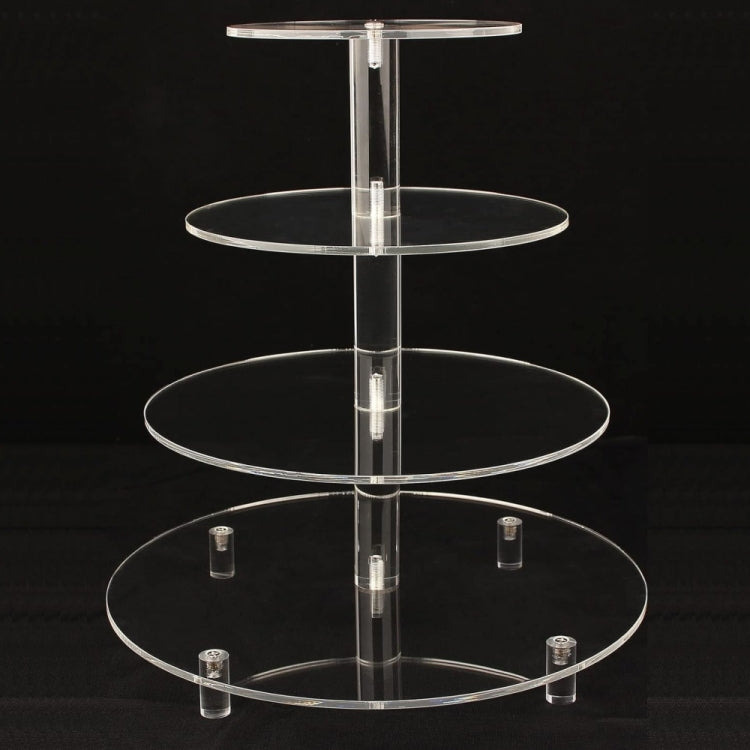 YX064 4 Tier Acrylic Circular Cupcake Stand - Storage Boxes by buy2fix | Online Shopping UK | buy2fix