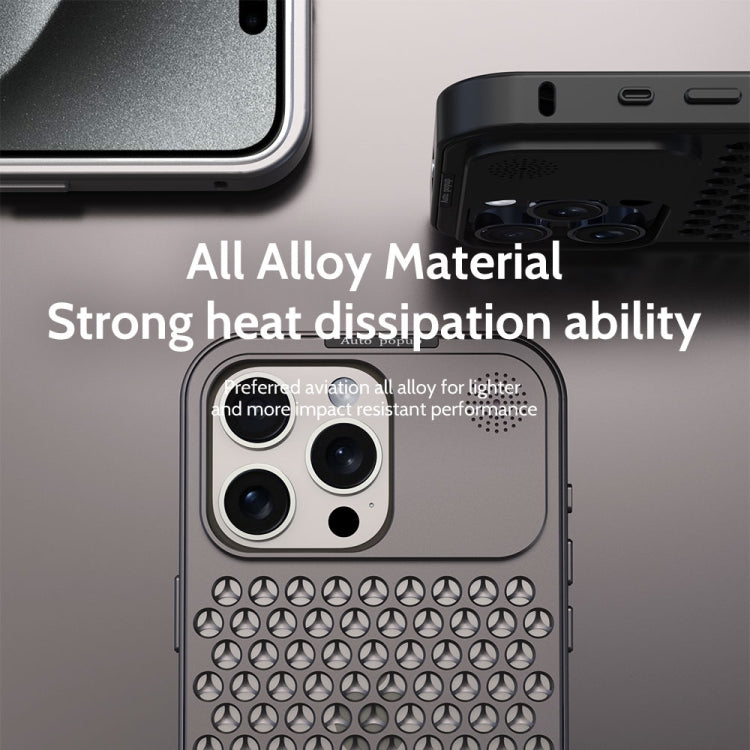 For iPhone 13 R-JUST RJ58 Aromatherapy Metal Cooling Phone Case(Silver) - iPhone 13 Cases by R-JUST | Online Shopping UK | buy2fix