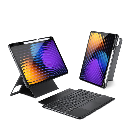 For Xiaomi Pad 7 / 7 Pro DUX DUCIS DK Floating Magnetic Keyboard Leather Tablet Case with Holder(Black) - Others Keyboard by DUX DUCIS | Online Shopping UK | buy2fix