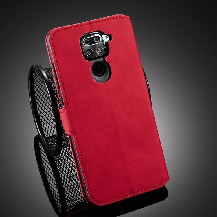 For Xiaomi Redmi 10X 4G / Redmi Note 9 DG.MING Retro Oil Side Horizontal Flip Case(Red) - Xiaomi Cases by DG.MING | Online Shopping UK | buy2fix