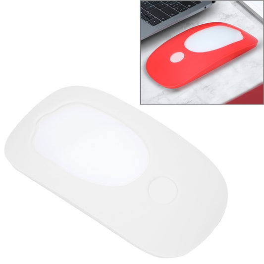 For Apple Magic Mouse 1 / 2 Mouse Silicone Protective Case(White) - Protective Bags by buy2fix | Online Shopping UK | buy2fix