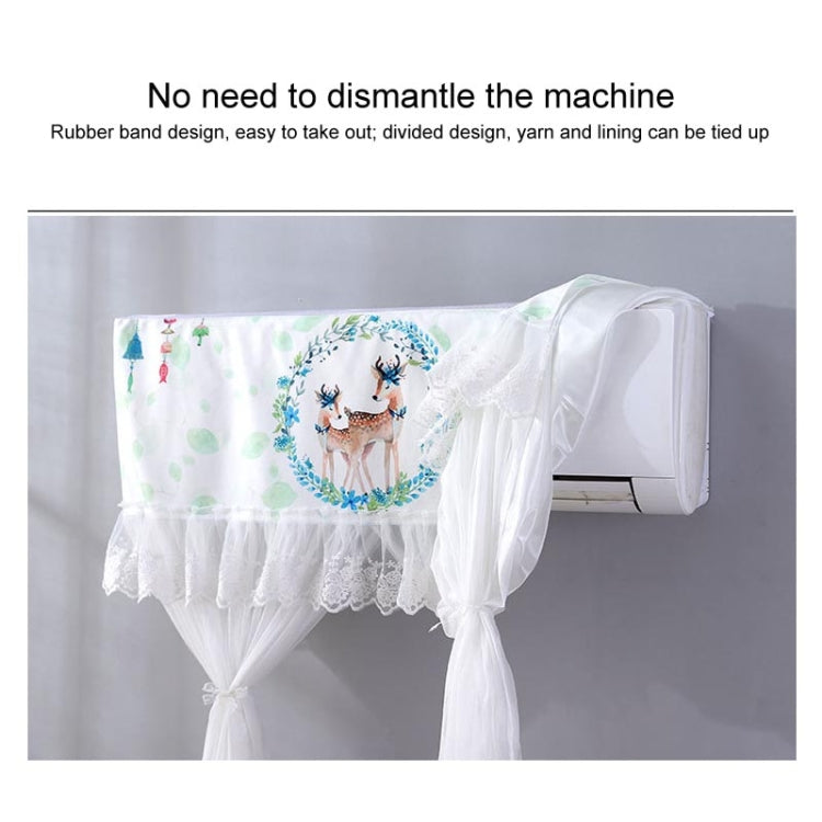 Do Not Take Dust-proof And Anti Direct Blowing Simple Wind Hanging Machine Air Conditioner Moon Cover, Size:Width 86 × Thickness 20 × Height 90cm(Garland Deer) - Dust Covers by buy2fix | Online Shopping UK | buy2fix