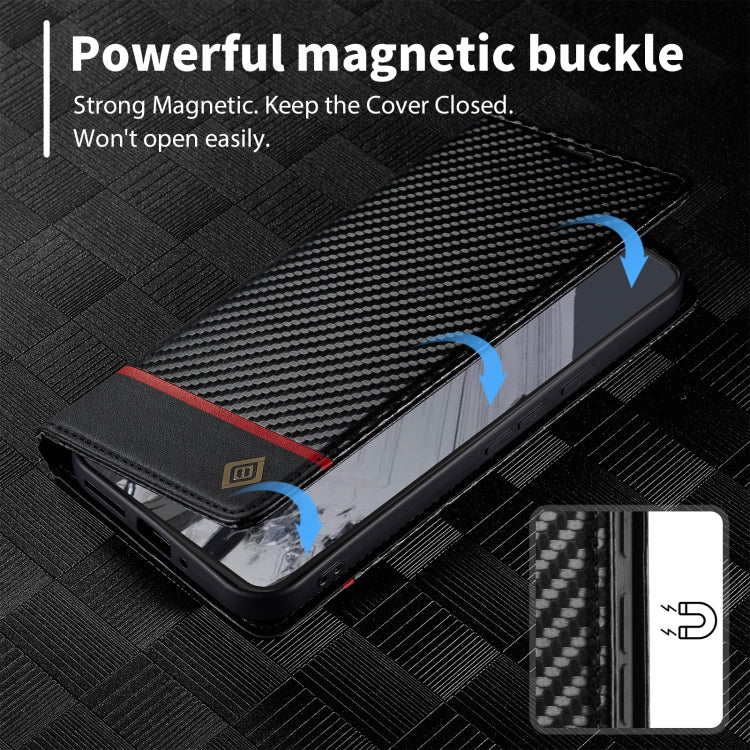 For Google Pixel 9 Pro LC.IMEEKE Carbon Fiber Leather Phone Case(Horizontal Black) - Google Cases by LC.IMEEKE | Online Shopping UK | buy2fix