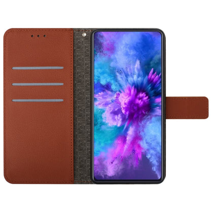 For Xiaomi 14 Rhombic Grid Texture Leather Phone Case(Brown) - 14 Cases by buy2fix | Online Shopping UK | buy2fix