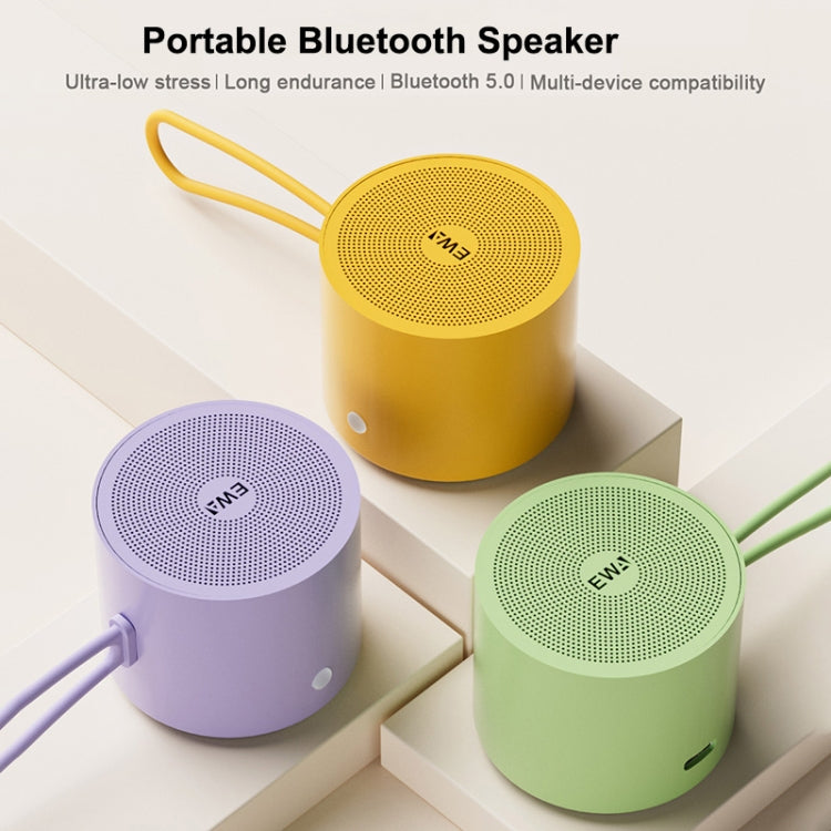 EWA A127 Outdoor IPX5 Waterproof Portable Mini TWS Wireless Bluetooth Speaker(Yellow) - Waterproof Speaker by EWA | Online Shopping UK | buy2fix