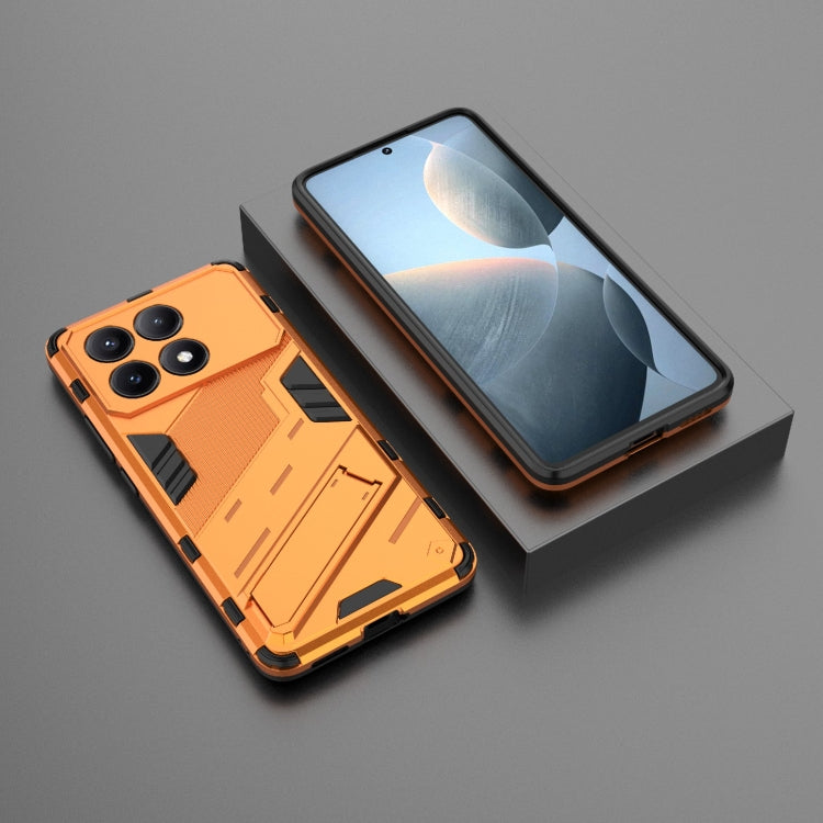 For Xiaomi Redmi K70E 5G Punk Armor 2 in 1 PC + TPU Phone Case with Holder(Orange) - K70E Cases by buy2fix | Online Shopping UK | buy2fix