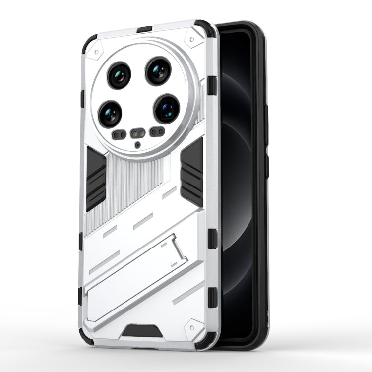 For Xiaomi 14 Ultra 5G Punk Armor 2 in 1 PC + TPU Phone Case with Holder(White) - 14 Ultra Cases by buy2fix | Online Shopping UK | buy2fix