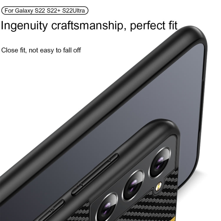 For Samsung Galaxy S25 Ultra 5G Ultra-thin Carbon Fiber Texture Splicing Phone Case(Blue) - Galaxy S25 Ultra 5G Cases by buy2fix | Online Shopping UK | buy2fix