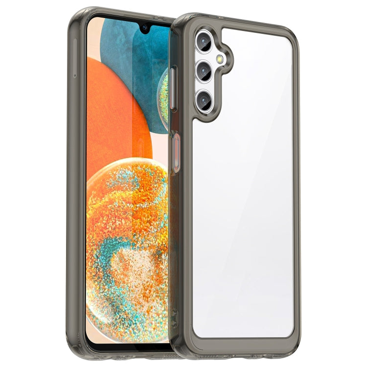 For Samsung Galaxy Jump 3 Colorful Series Acrylic Hybrid TPU Phone Case(Transparent Grey) - Galaxy Phone Cases by buy2fix | Online Shopping UK | buy2fix