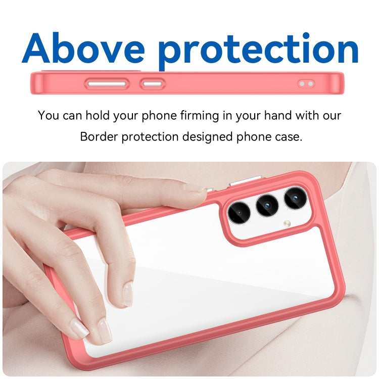 For Samsung Galaxy A35 Colorful Series Acrylic Hybrid TPU Phone Case(Red) - Galaxy Phone Cases by buy2fix | Online Shopping UK | buy2fix