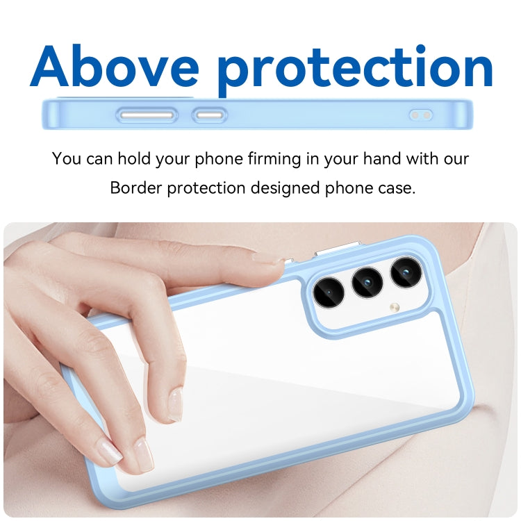 For Samsung Galaxy A35 Colorful Series Acrylic Hybrid TPU Phone Case(Blue) - Galaxy Phone Cases by buy2fix | Online Shopping UK | buy2fix