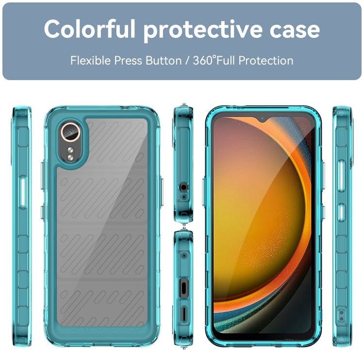 For Samsung Galaxy XCover 7 Colorful Series Acrylic Hybrid TPU Phone Case(Transparent Blue) - Galaxy Phone Cases by buy2fix | Online Shopping UK | buy2fix