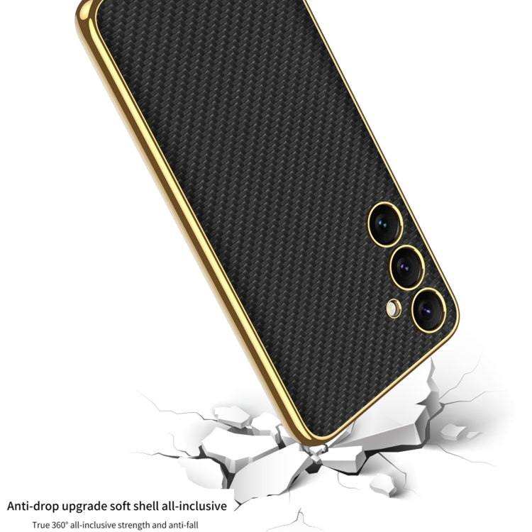 For Samsung Galaxy S24 5G GKK Plating TPU + Leather Full Coverage Phone Case(Black) - Galaxy S24 5G Cases by GKK | Online Shopping UK | buy2fix