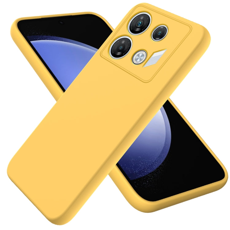 For Infinix GT 10 Pro Solid Color Liquid Silicone Dropproof Full Coverage Protective Case(Yellow) - Infinix Cases by buy2fix | Online Shopping UK | buy2fix