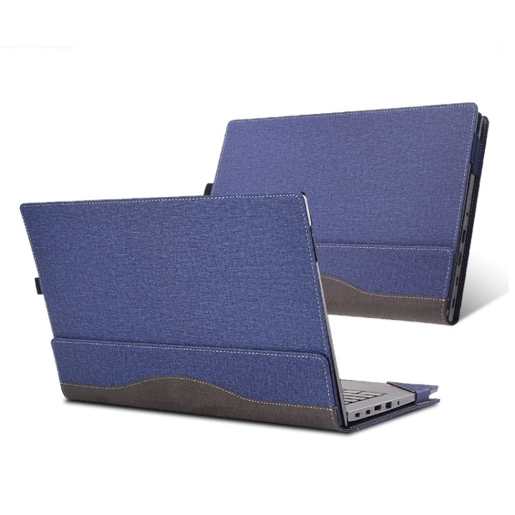 For Lenovo ThinkPad E14 Gen 5 / E14 Gen 6 Laptop Leather Shockproof Protective Case(Dark Blue) - 14.1 inch by buy2fix | Online Shopping UK | buy2fix