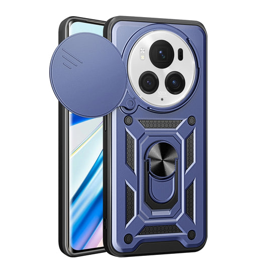 For Honor Magic6 Pro Sliding Camera Cover Design TPU+PC Phone Case(Blue) - Honor Cases by buy2fix | Online Shopping UK | buy2fix