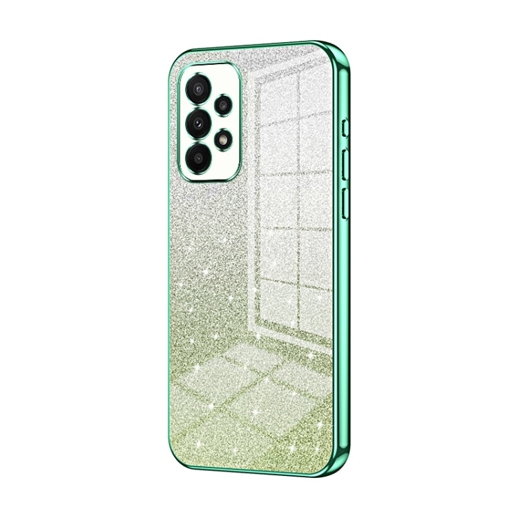 For Samsung Galaxy A23 Gradient Glitter Powder Electroplated Phone Case(Green) - Galaxy Phone Cases by buy2fix | Online Shopping UK | buy2fix