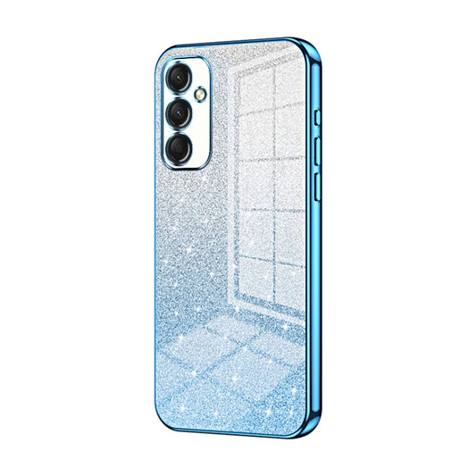 For Samsung Galaxy A24 4G Gradient Glitter Powder Electroplated Phone Case(Blue) - Galaxy Phone Cases by buy2fix | Online Shopping UK | buy2fix