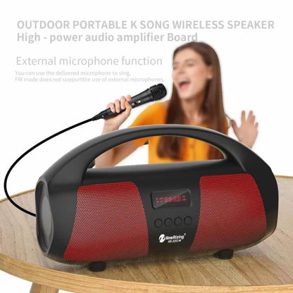 NewRixing NR2055 Wireless Portable TWS Bluetooth Speaker with Microphone(Black) - Desktop Speaker by NewRixing | Online Shopping UK | buy2fix