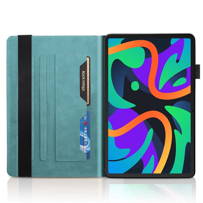 For Lenovo Tab M11 / Xiaoxin Pad 11 2024 Life Tree Series Horizontal Flip Leather Tablet Case(Lake Blue) - Lenovo by buy2fix | Online Shopping UK | buy2fix