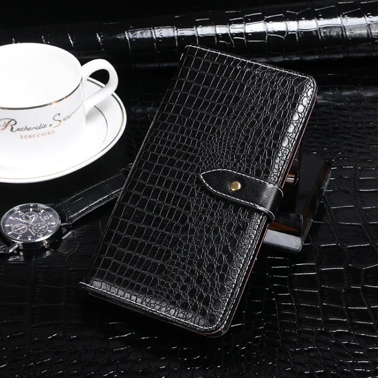 For Samsung Galaxy S24+ 5G idewei Crocodile Texture Leather Phone Case(Black) - Galaxy S24+ 5G Cases by idewei | Online Shopping UK | buy2fix