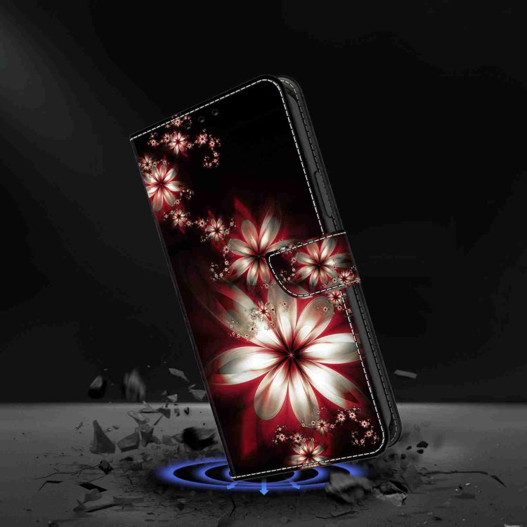 For Samsung Galaxy S24 Ultra 5G Crystal 3D Shockproof Protective Leather Phone Case(Fantastic Flower) - Galaxy S24 Ultra 5G Cases by buy2fix | Online Shopping UK | buy2fix