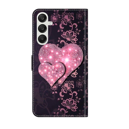 For Samsung Galaxy A35 5G Crystal 3D Shockproof Protective Leather Phone Case(Lace Love) - Galaxy Phone Cases by buy2fix | Online Shopping UK | buy2fix