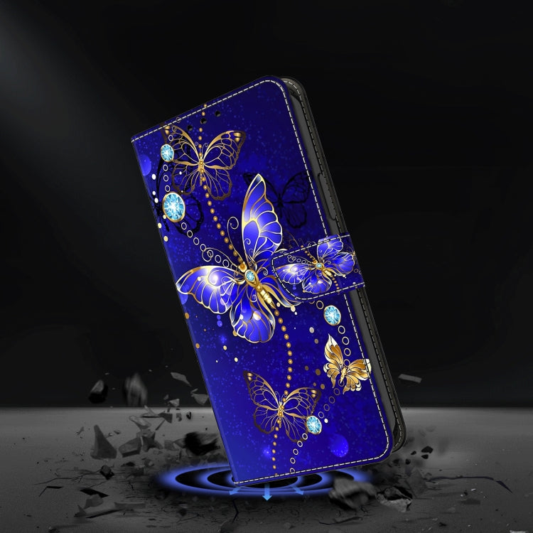 For Samsung Galaxy A35 5G Crystal 3D Shockproof Protective Leather Phone Case(Diamond Butterfly) - Galaxy Phone Cases by buy2fix | Online Shopping UK | buy2fix