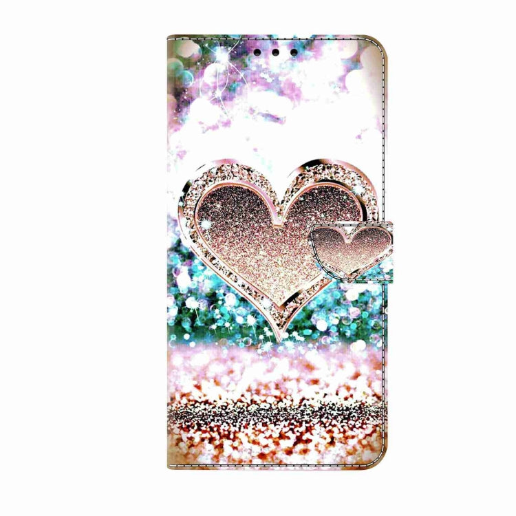 For Honor Magic5 Pro Crystal 3D Shockproof Protective Leather Phone Case(Pink Diamond Heart) - Honor Cases by buy2fix | Online Shopping UK | buy2fix