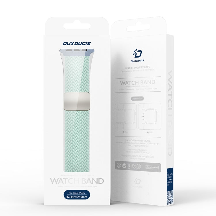 For Apple Watch SE 2022 44mm DUX DUCIS Mixture Pro Series Magnetic Buckle Nylon Braid Watch Band(Light Mint) - Watch Bands by DUX DUCIS | Online Shopping UK | buy2fix