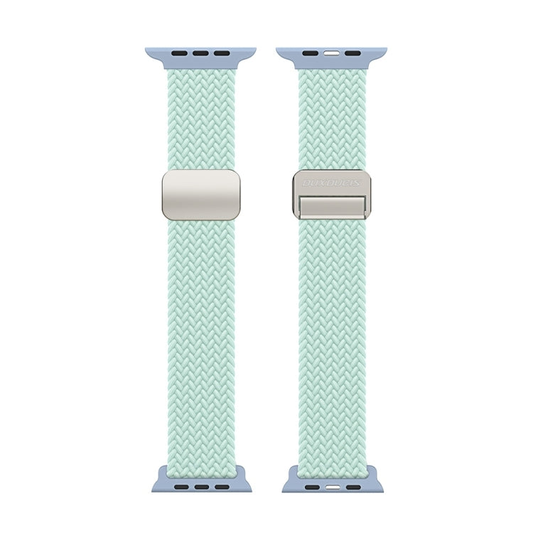 For Apple Watch Series 4 44mm DUX DUCIS Mixture Pro Series Magnetic Buckle Nylon Braid Watch Band(Light Mint) - Watch Bands by DUX DUCIS | Online Shopping UK | buy2fix