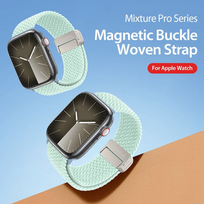 For Apple Watch Series 3 38mm DUX DUCIS Mixture Pro Series Magnetic Buckle Nylon Braid Watch Band(Light Mint) - Watch Bands by DUX DUCIS | Online Shopping UK | buy2fix