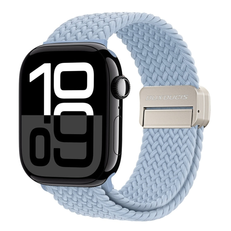 For Apple Watch Series 10 42mm DUX DUCIS Mixture Pro Series Magnetic Buckle Nylon Braid Watch Band(Light Blue) - Watch Bands by DUX DUCIS | Online Shopping UK | buy2fix