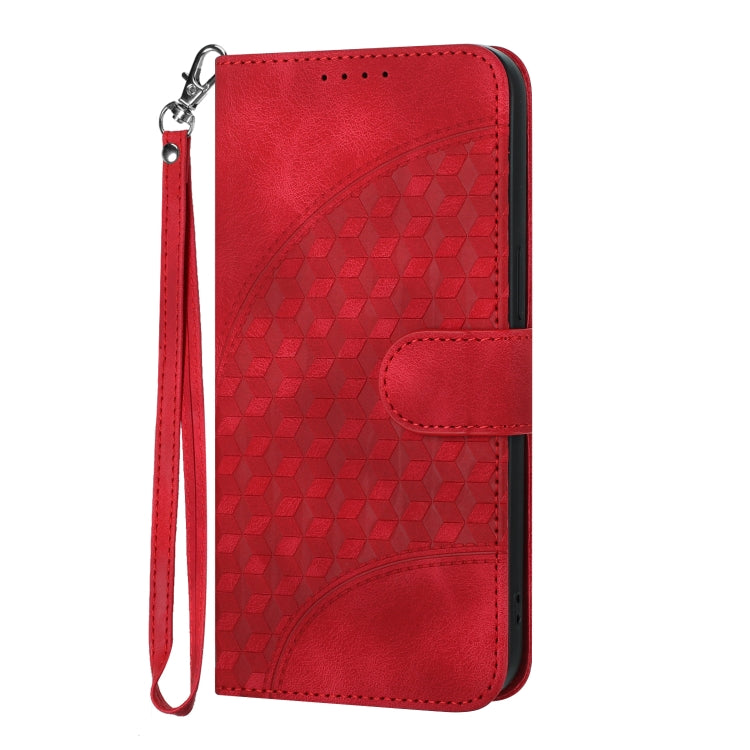 For Xiaomi Redmi Note 13 Pro 5G YX0060 Elephant Head Embossed Phone Leather Case with Lanyard(Red) - Note 13 Pro Cases by buy2fix | Online Shopping UK | buy2fix