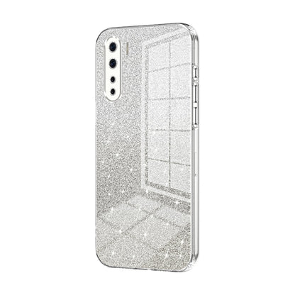 For OPPO A91 Gradient Glitter Powder Electroplated Phone Case(Transparent) - OPPO Cases by buy2fix | Online Shopping UK | buy2fix