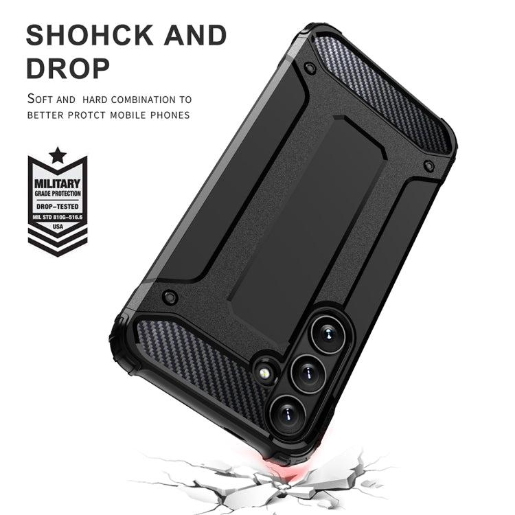 For Samsung Galaxy S25 Ultra 5G Magic Armor TPU Hybrid PC Phone Case(Black) - Galaxy S25 Ultra 5G Cases by buy2fix | Online Shopping UK | buy2fix