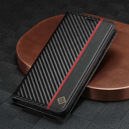 For Xiaomi Poco X6 Pro 5G LC.IMEEKE Carbon Fiber Texture Flip Leather Phone Case(Vertical Black) - Xiaomi Cases by LC.IMEEKE | Online Shopping UK | buy2fix