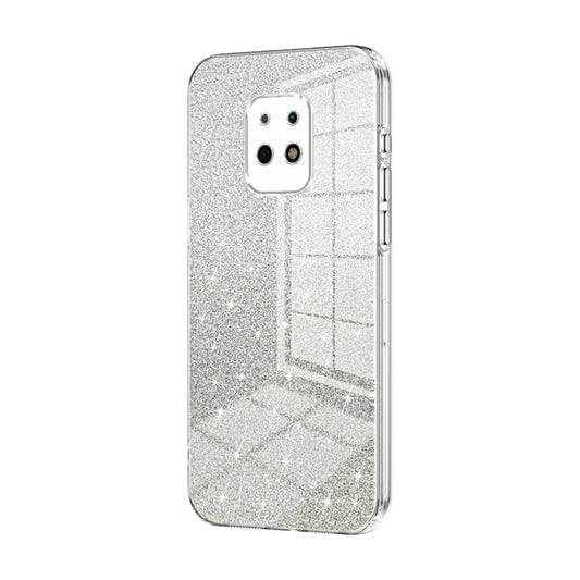 For Xiaomi Redmi 10X 5G Gradient Glitter Powder Electroplated Phone Case(Transparent) - Xiaomi Cases by buy2fix | Online Shopping UK | buy2fix