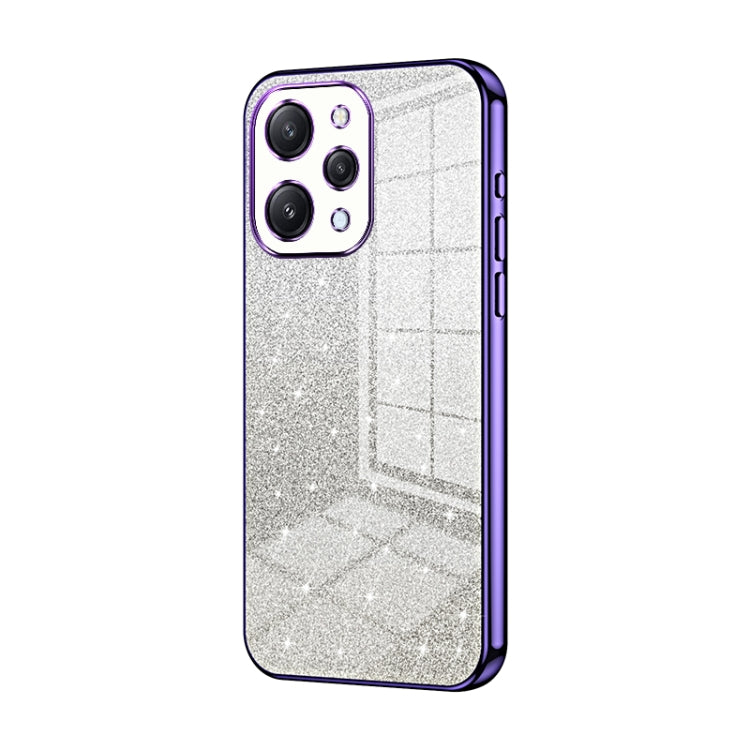 For Xiaomi Redmi 12 / Redmi Note 12R Gradient Glitter Powder Electroplated Phone Case(Purple) - Xiaomi Cases by buy2fix | Online Shopping UK | buy2fix