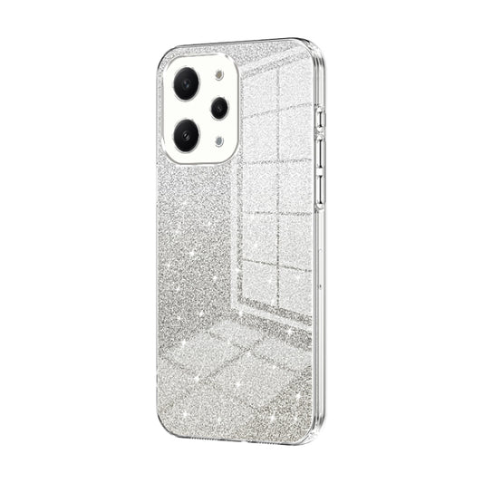 For Xiaomi Redmi 12 / Redmi Note 12R Gradient Glitter Powder Electroplated Phone Case(Transparent) - Xiaomi Cases by buy2fix | Online Shopping UK | buy2fix