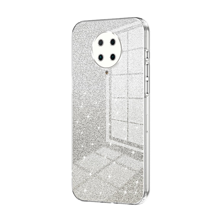 For Xiaomi Redmi K30 Pro / K30 Ultra Gradient Glitter Powder Electroplated Phone Case(Transparent) - Xiaomi Cases by buy2fix | Online Shopping UK | buy2fix