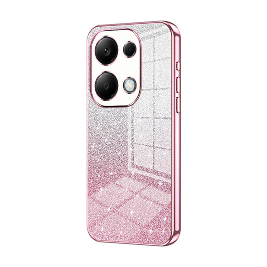 For Xiaomi Redmi Note 13 Pro 4G Gradient Glitter Powder Electroplated Phone Case(Pink) - Note 13 Pro Cases by buy2fix | Online Shopping UK | buy2fix