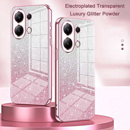 For Xiaomi Redmi Note 12 Pro Speed Gradient Glitter Powder Electroplated Phone Case(Pink) - Xiaomi Cases by buy2fix | Online Shopping UK | buy2fix