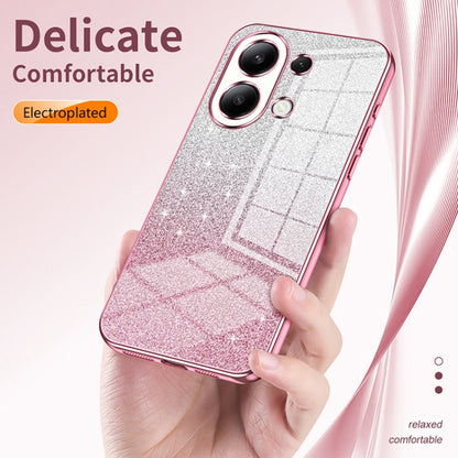 For Xiaomi Redmi Note 12R Pro Gradient Glitter Powder Electroplated Phone Case(Transparent) - Xiaomi Cases by buy2fix | Online Shopping UK | buy2fix