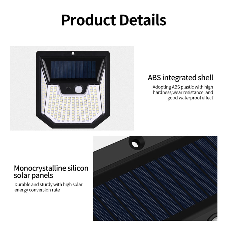 1pc XY0159 159 LEDs Outdoor Solar Human Body Sensor Courtyard Wall Light - Solar Lights by buy2fix | Online Shopping UK | buy2fix