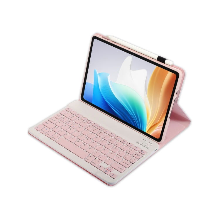 For OPPO Pad Air2 11.4 inch OP14 TPU Ultra-thin Detachable Bluetooth Keyboard Leather Case(Pink) - Others Keyboard by buy2fix | Online Shopping UK | buy2fix