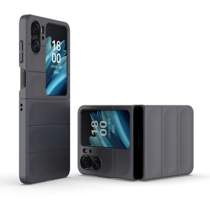 For OPPO Find N2 Flip Magic Shield Fold PC Shockproof Phone Case(Dark Grey) - Find N2 Flip Cases by buy2fix | Online Shopping UK | buy2fix