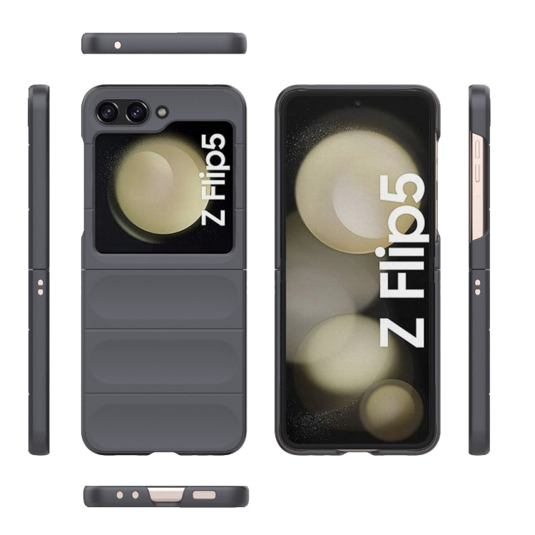 For Samsung Galaxy Z Flip5 5G Magic Shield Fold PC Shockproof Phone Case(Dark Grey) - Galaxy Z Flip5 Cases by buy2fix | Online Shopping UK | buy2fix