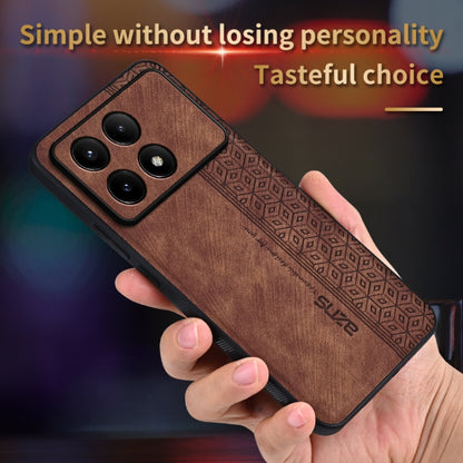 For Xiaomi Redmi K70 AZNS 3D Embossed Skin Feel Phone Case(Brown) - K70 Cases by AZNS | Online Shopping UK | buy2fix